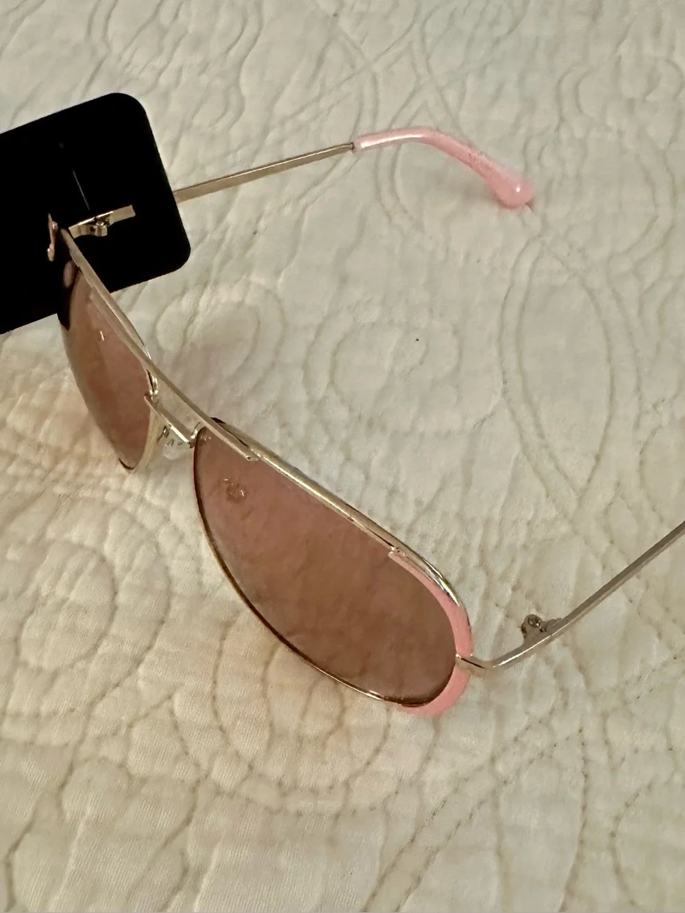 Aviator Sunglasses with Pink Lenses and Pink Temples